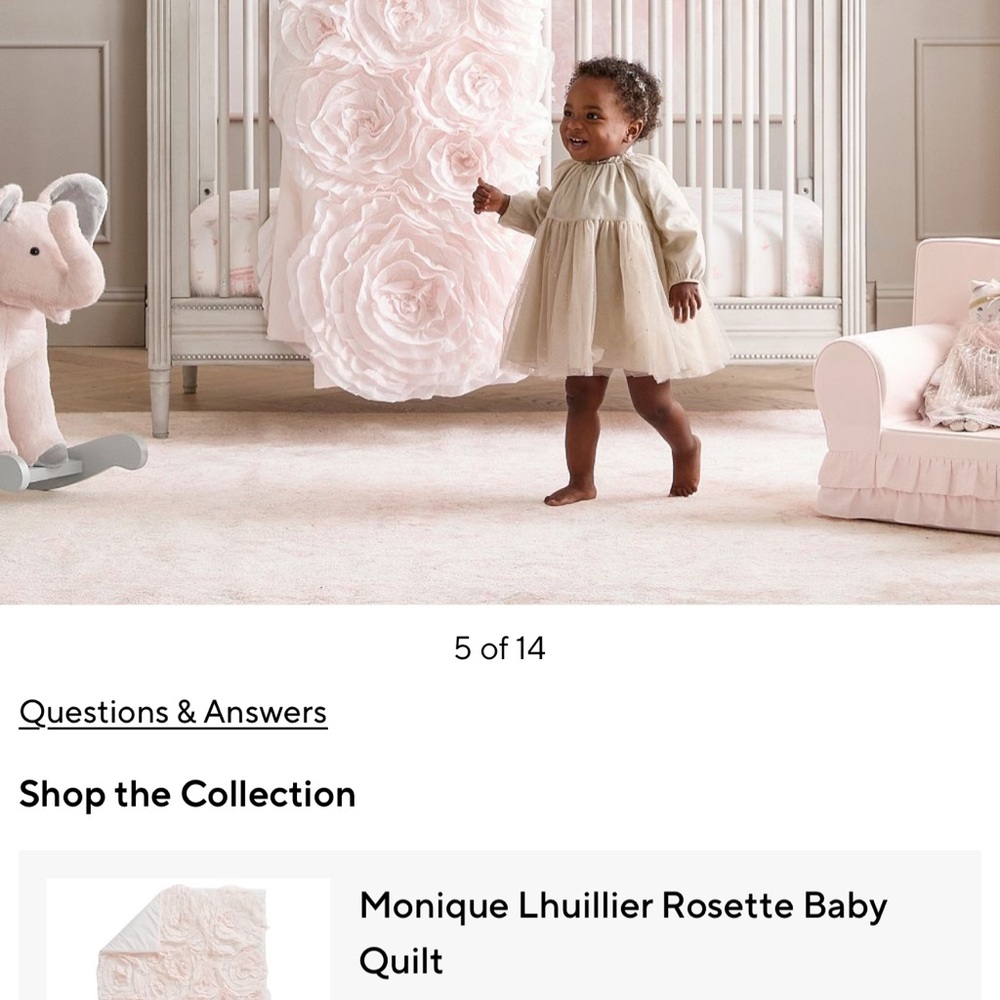 Monique Lhuillier Pink Rosette Quilt